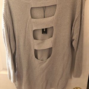 NEW Express sweater with cutout back